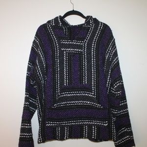 Stripe Woven Baja Hoodie